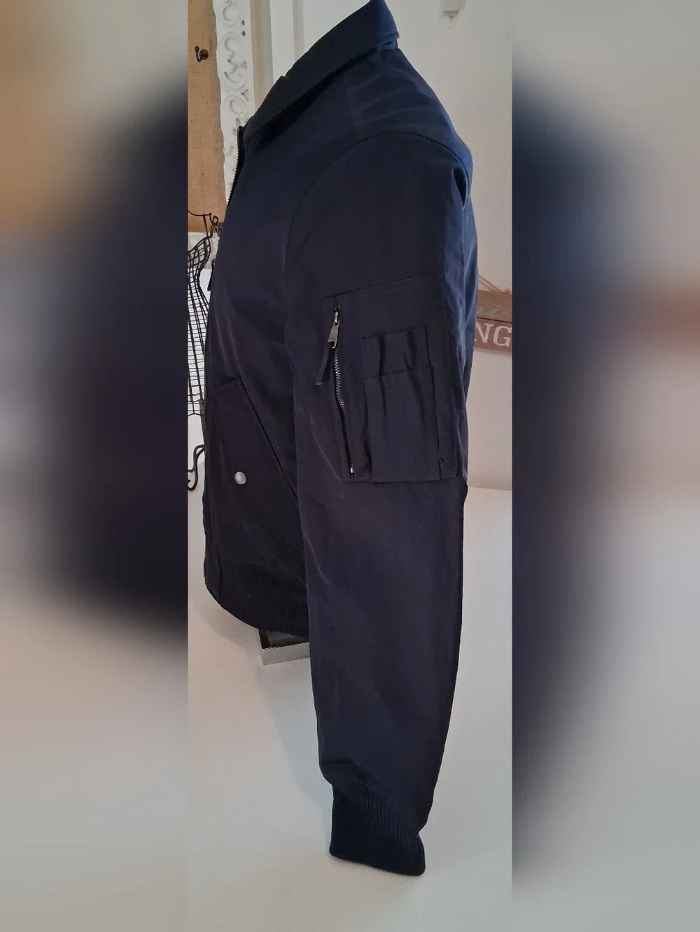 Banana Republic Men's Navy Blue Bomber/Flight Jacket Sz M NWT